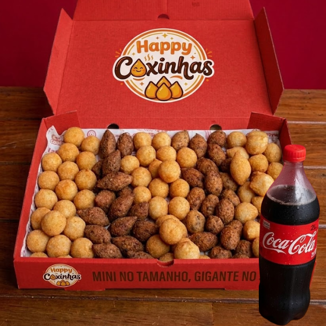 100 Salgadinhos + Coca 2L
